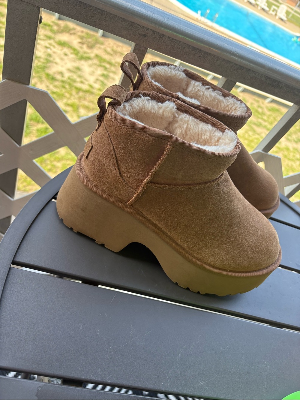 UGG Chestnut ultra mini platform boots
